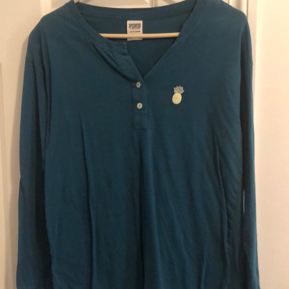 Long sleeve Dark Teal PINK shirt